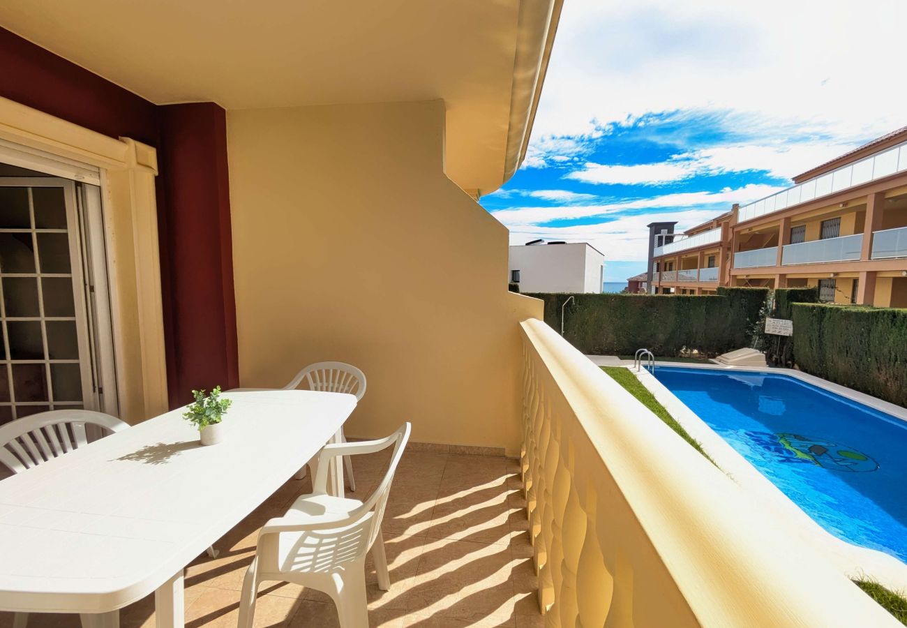 Apartamento en Alcoceber / Alcossebre - Bajo con terraza junto a la piscina - Madeira