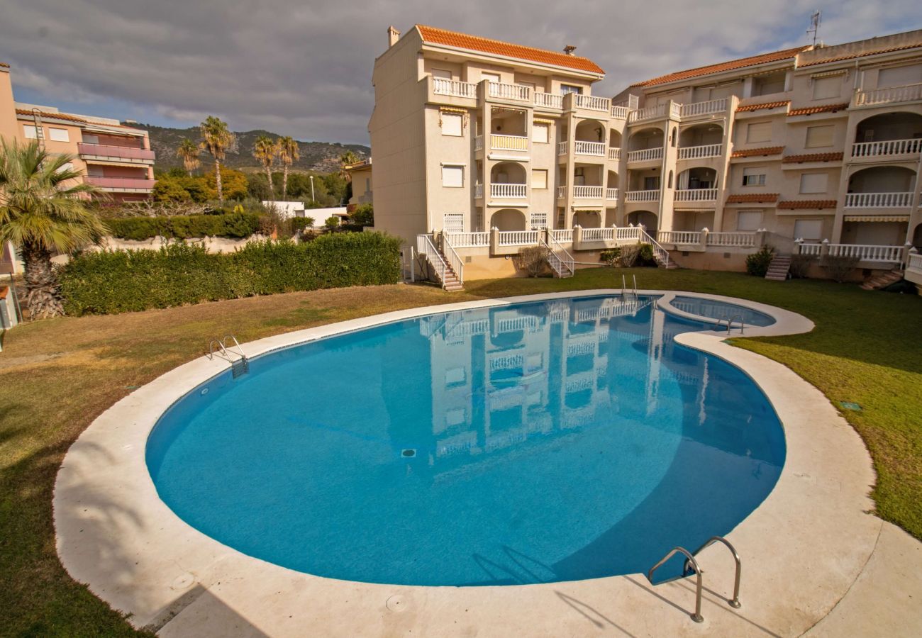 Ferienwohnung in Alcoceber - Playa Cargador - Apartamento con piscina PALMERAL